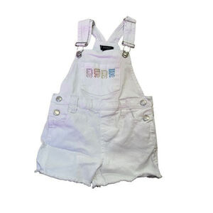 Bebe Girls White Overall Shorts Size 4T